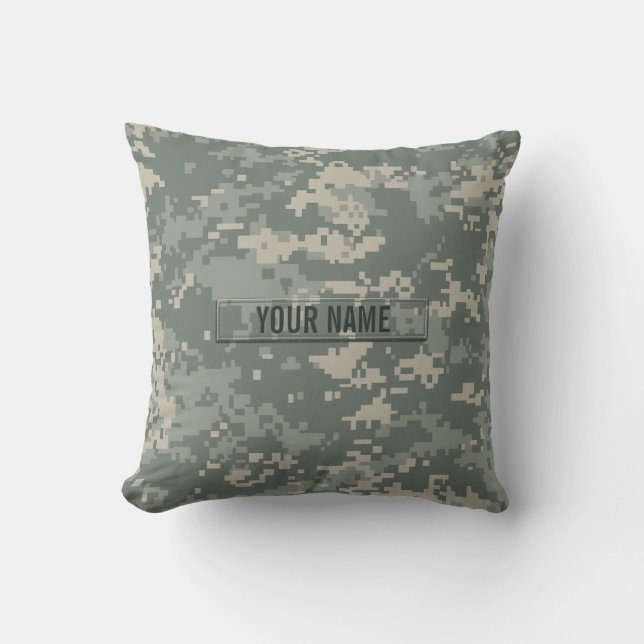 Coussin Camouflage d'ACU d'armée personnalisable (Recto)