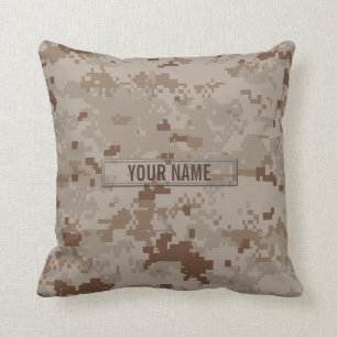 Coussin Camouflage de désert de Digitals personnalisable