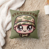 Coussin Camouflage de l'armée de Cute Kawaii Monogramme su (Couverture)