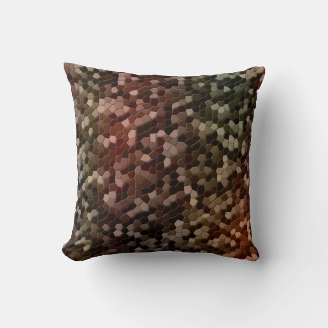 Coussin Camouflage Écailles de Tortue (Recto)