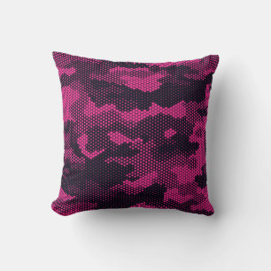 Coussin Camouflage hexagonal, texture militaire arrière -