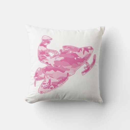 Coussin Camouflage rose cool Motoneige (Recto)