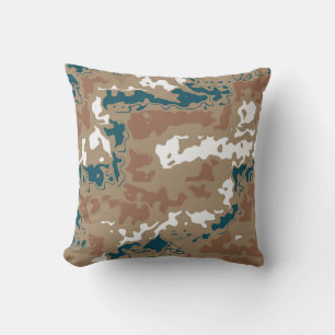 Coussin Camouflage terrestre Abstrait Brown