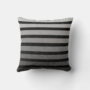 Coussin Camouflage Texturé en Noir et Gris à Rayures Linéa
