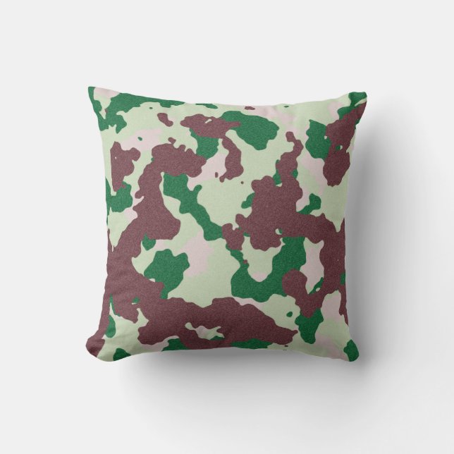Coussin Camouflage vert foncé Brown Jeu d'oreiller (Recto)