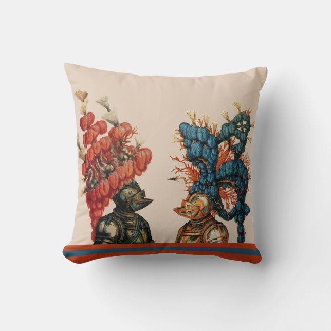 COUSSIN CAMPAGNES DE CHEVALIER ANTIQUE, DRAGONS, FEATHES B (Recto)