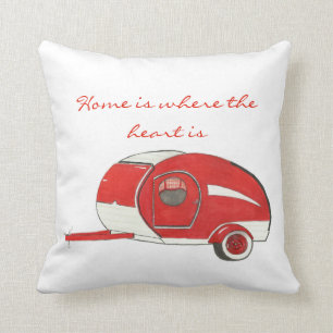Coussin campant de larme rouge poly