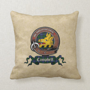 Coussin Campbell Clan Badge & Tartan Thers Pillows