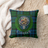 Coussin Campbell Scottish Clan Tartan & Crest (Couverture)