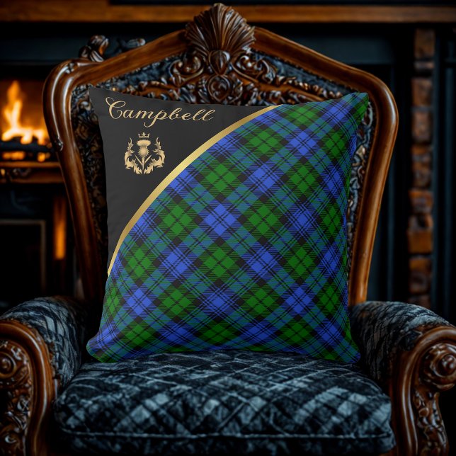 Coussin Campbell Tartan Throw Pillow (Créateur téléchargé)
