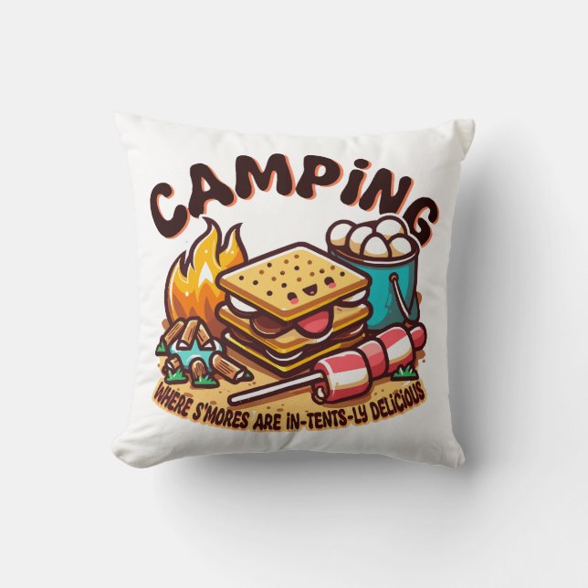 Coussin campement s'mores (Recto)