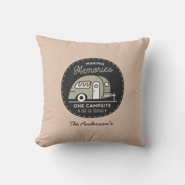 Coussin Camper et camping rustique à deux côtés réversible (Recto)