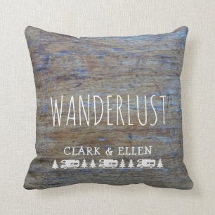Coussin Campeur rustique fait sur commande en bois rv du