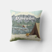 Coussin Camping Boy's Fox Woodland Mountain personnalisé (Verso)