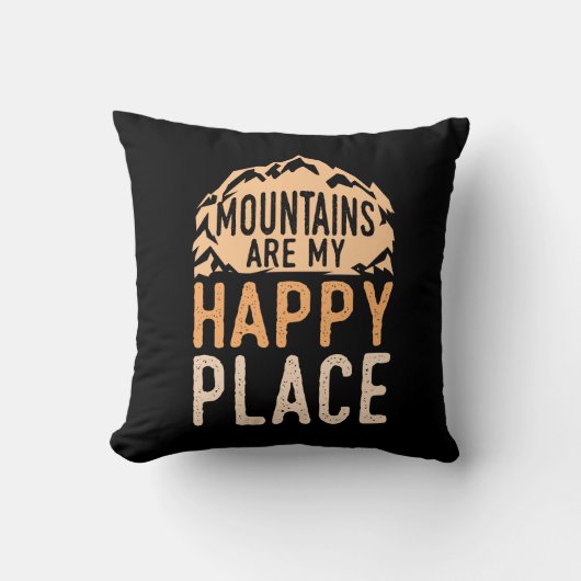 Coussin Camping - Camper Mountains Cadeaux (Recto)