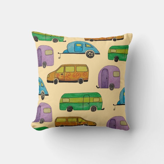 Coussin Camping caravans (Recto)