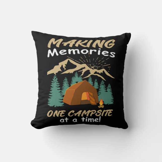 Coussin CAMPING Faire des souvenirs (Recto)