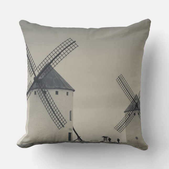 Coussin Campo de Criptana, anciens moulins à vent de La Ma (Recto)
