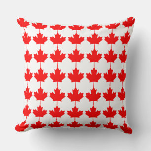 Coussin Canada Motif de feuille d'érable rouge