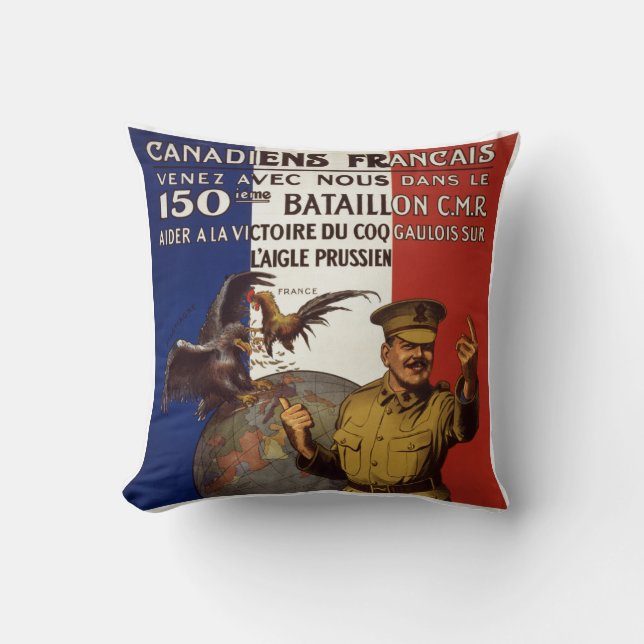 Coussin Canadiens français (Recto)