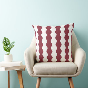 Coussin Canapé Cranberry Cottagecore Moderne aux Rayures O