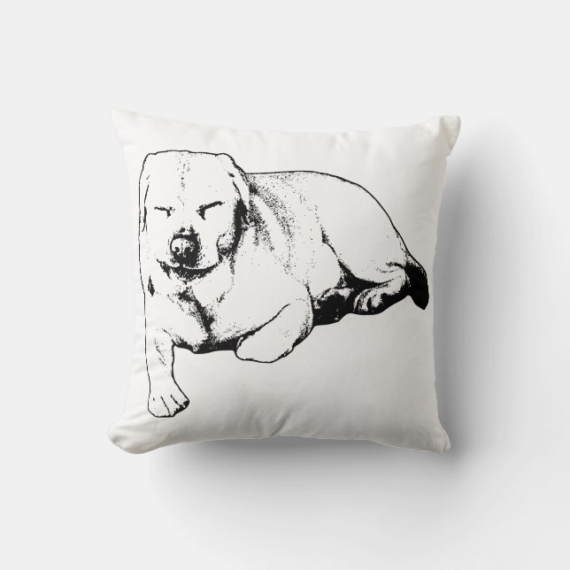 Coussin Canapé Lab, sourire doux (Recto)