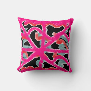 Coussin Canapé rose et noir éclatant