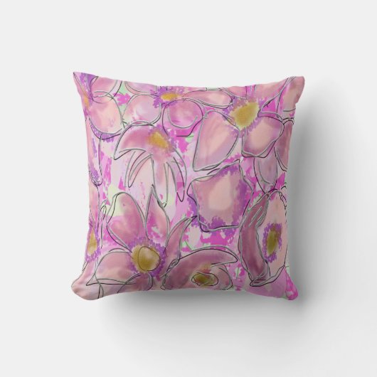 Coussin Canapé Vintage Rose Délicieux (Recto)