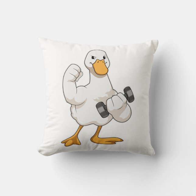 Coussin Canard à Bodybuilding avec Dumbbell (Recto)