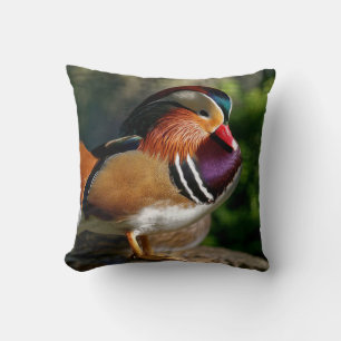 Coussin Canard à bois de couleur riche