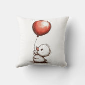 Coussin Canard à boulettes à boulettes rouges (Verso)