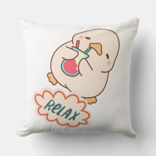 Coussin Canard Buvant du Jus Relax