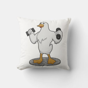 Coussin Canard comme Bodybuilder avec des cloches