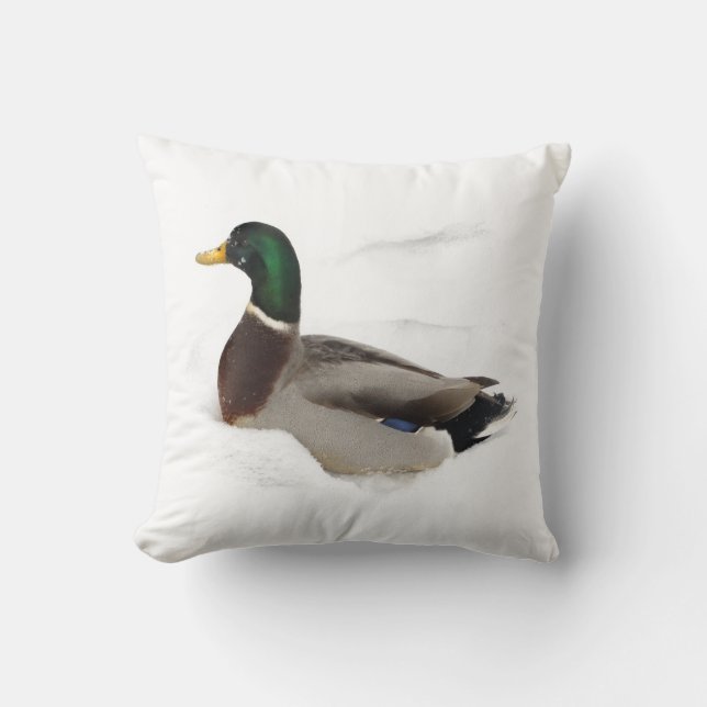 Coussin Canard dans la neige (Recto)