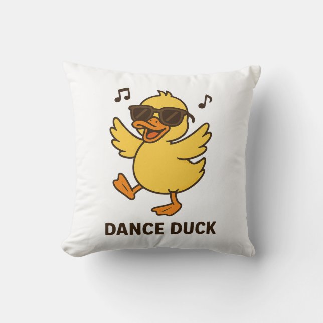 Coussin Canard dansant cool (Recto)