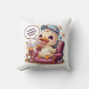 Coussin Canard de dessin adorable : Cosy, Kawaii Vibes