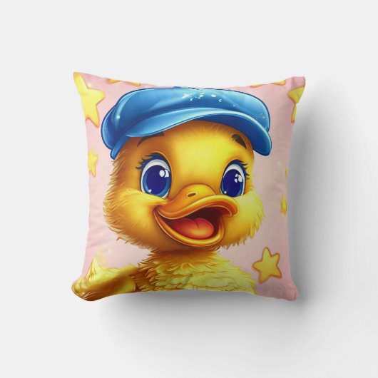 Coussin Canard de dessin animé mignon (Recto)
