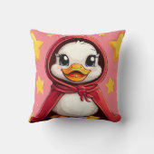 Coussin Canard de dessin animé mignon (Verso)
