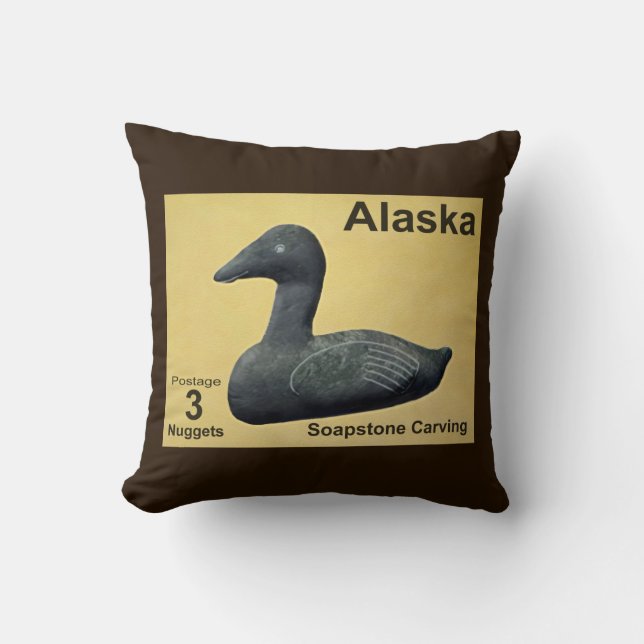Coussin Canard Eider en pierre à savon (Recto)