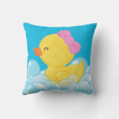 Coussin Canard en caoutchouc à l'aquarelle fille double fa (Verso)