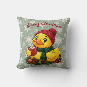 Coussin Canard en caoutchouc de Noël au cacao cosy Décorat