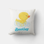 Coussin Canard en caoutchouc garçon personnalisé avec un n (Recto)
