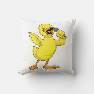 Coussin Canard en chanteur avec microphone
