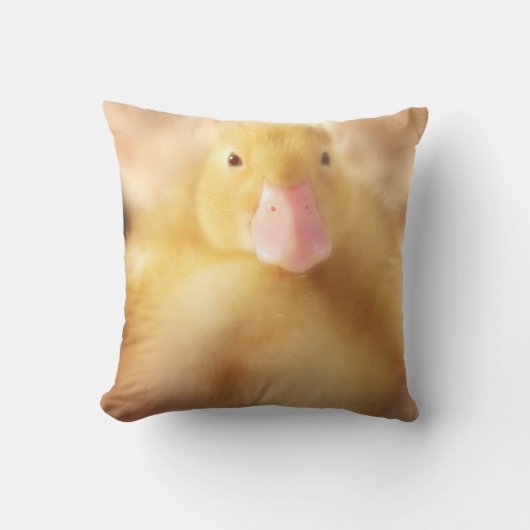 Coussin Canard Jaune Fuzzy Bébé de Pâques Canard (Recto)