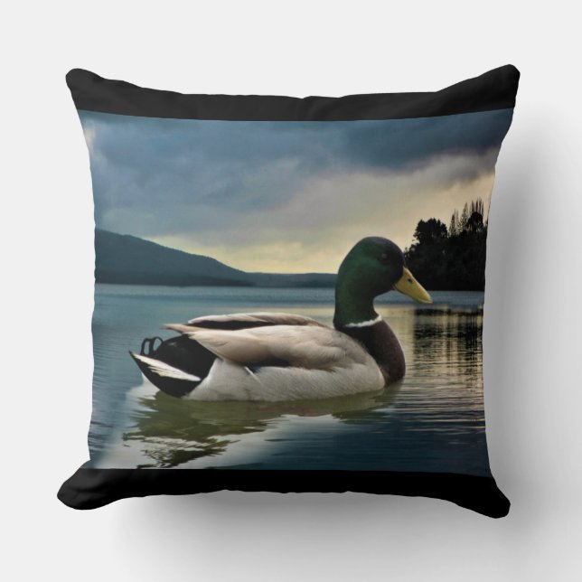Coussin Canard-Majard Sur L'Oreiller Du Lac (Recto)