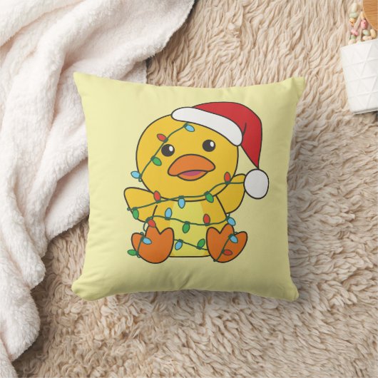 Coussin Canard Noël Animaux d'hiver Canard de vacances (Couverture)