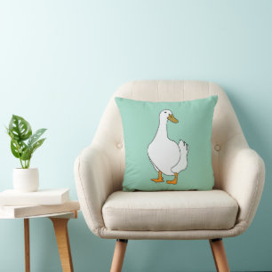 Coussin Canard Oiseau Canard Blanc