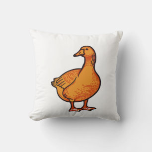 Coussin Canard orange – Animal mignon et joueur