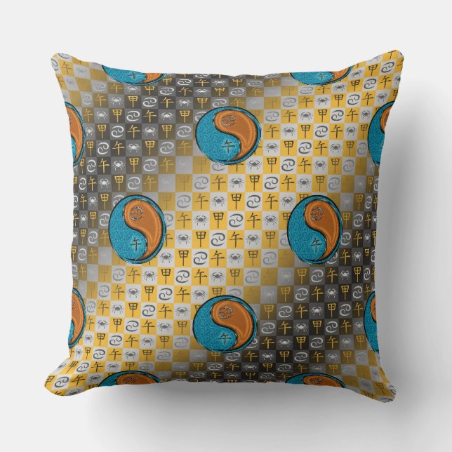 Coussin Cancer & Cheval de Bois (Recto)