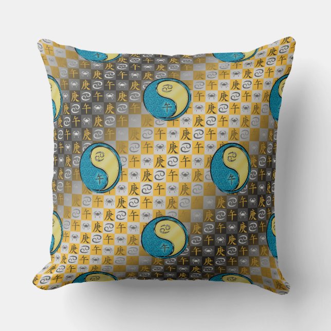 Coussin Cancer & Cheval de Métal (Recto)